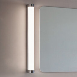 Luminosa Lighting Luminosa Moda Led 1 Light Bathroom Wall White Ribbed, Chrome Abs Plastic Ip44 - thumbnail 3