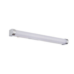 Luminosa Lighting Luminosa Moda Led 1 Light Bathroom Wall White Ribbed, Chrome Abs Plastic Ip44 - thumbnail 2