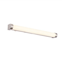 Luminosa Lighting Luminosa Moda Led 1 Light Bathroom Wall White Ribbed, Chrome Abs Plastic Ip44 - thumbnail 1
