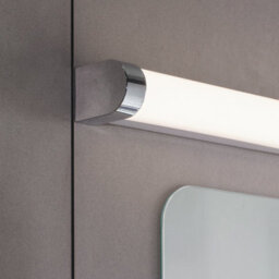 Luminosa Lighting Luminosa Moda Led 1 Light Bathroom Wall White Ribbed, Chrome Abs Plastic Ip44 - thumbnail 5