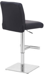 Lamboro Snella Deluxe Breakfast Bar Stool, Chrome Footrest, Height Adjustable Swivel Gas Lift, Home Bar & Kitchen Barstool, Black - thumbnail 5