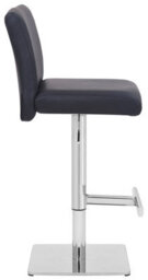 Lamboro Snella Deluxe Breakfast Bar Stool, Chrome Footrest, Height Adjustable Swivel Gas Lift, Home Bar & Kitchen Barstool, Black - thumbnail 2