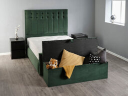 Divan Base Direct Portia Ottoman Storage Box 4Ft6 Double - Plush Velvet Emerald Green - thumbnail 7