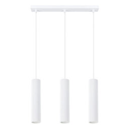 Sollux Lighting Karbon Aluminum White 3 Lights Minimalist Pendant Ceiling Light - thumbnail 1