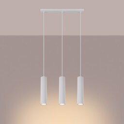 Sollux Lighting Karbon Aluminum White 3 Lights Minimalist Pendant Ceiling Light - thumbnail 3