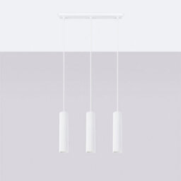 Sollux Lighting Karbon Aluminum White 3 Lights Minimalist Pendant Ceiling Light - thumbnail 2