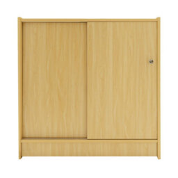 MonsterShop Maple Shop Counter Led Light B 900mm Lockable Sliding Doors 2 Keys Retail Storage Unit Display Showcase Cabinet Reception Desk - thumbnail 6
