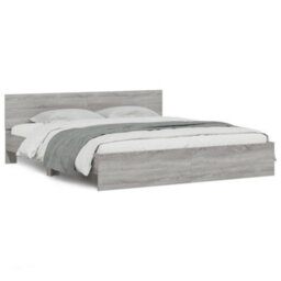 Berkfield Bed Frame Without Mattress Grey Sonoma 180X200 Cm Super King - thumbnail 2