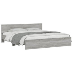 Berkfield Bed Frame Without Mattress Grey Sonoma 180X200 Cm Super King - thumbnail 3