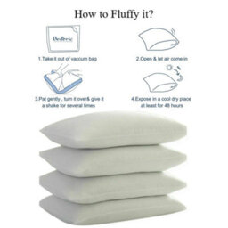 ARLinens Hollowfiber Pillows Pack Of 4 Hotel Quality Bounce Back Extra Filled Bed Pillows Head Neck Back Support 75Cmx50Cm. - thumbnail 2