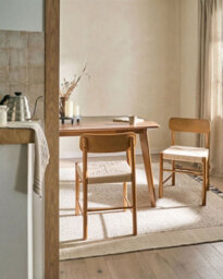 Beliani Set Of 2 Dining Chairs Digne Wood Brown - thumbnail 2