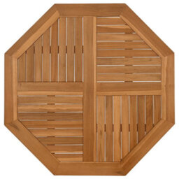 Berkfield Table Top 90X90X2.5 Cm Octagonal Solid Wood Teak - thumbnail 2
