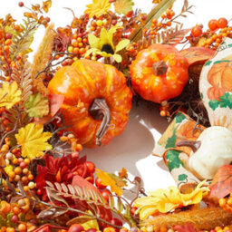 Thehotsale 50Cm Dia Wreath Halloween Artificial Pumpkin Maple Leaves Wreath - thumbnail 6
