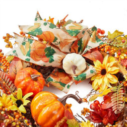 Thehotsale 50Cm Dia Wreath Halloween Artificial Pumpkin Maple Leaves Wreath - thumbnail 5