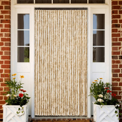 Vidaxl Insect Curtain Beige 118X220 Cm Chenille - image 1