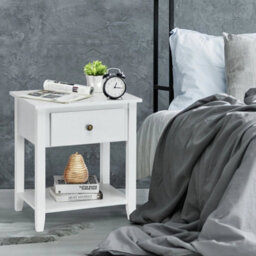 Accent Table Bedroom Narrow Side End Table Storage Cupboard Bedside Table - thumbnail 3