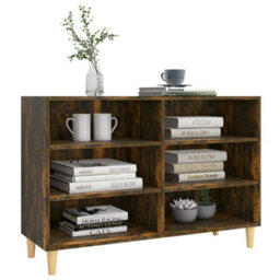 Berkfield Sturdy Sideboard Smoked Oak 103.5X35X70 Cm Engineered Wood - thumbnail 3