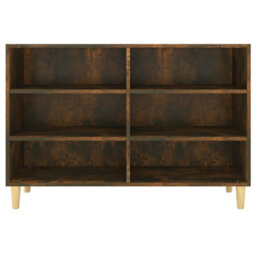 Berkfield Sturdy Sideboard Smoked Oak 103.5X35X70 Cm Engineered Wood - thumbnail 4