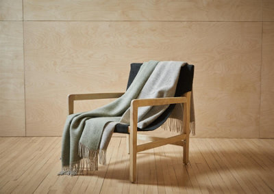 100% Pure New Wool Dartmoor Throw Blanket Made In Wales Green - image 1