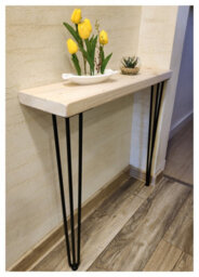Moderix Rustic Console Table 145mm Hairpin 3R 860mm Unprimed Length Of 140Cm - thumbnail 2