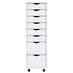 Walplus Rolling Cabinet With Drawers Moss White Solid Wood Pine - thumbnail 5