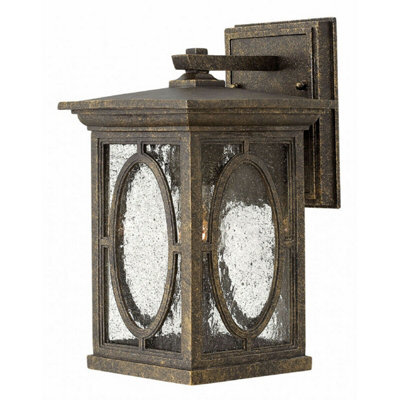 Stylish Outdoor Ip44 Wall Light Sconce With Autumn Finish And E27 Led Bulb