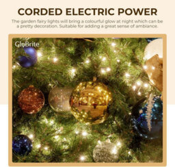 Globrite 20M 200 Led Fairy Lights Warm White Plug In Indoor Outdoor String Lights With 8 Modes - thumbnail 5