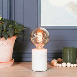 Ciel Natural White Marble Bulbholder Table Lamp - thumbnail 5