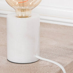 Ciel Natural White Marble Bulbholder Table Lamp - thumbnail 2