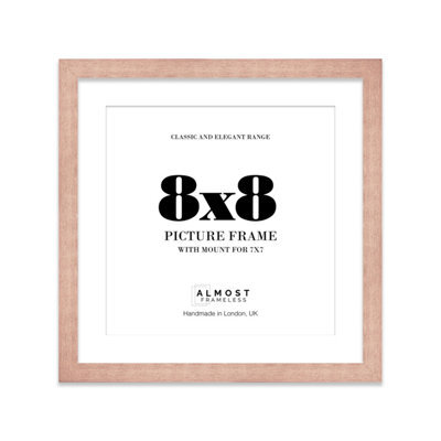 "8X8"" Bronze Picture Frame - 8X8"" Square Frame With 7X7"" Mount For 8X8""/7X7"" Pictures Art Deco Style Room Decor, 1 Pack" - image 1