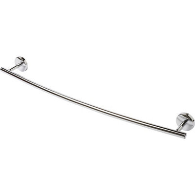 GoodHome Ormara Silver Effect Stainless Steel Wall-Mounted Towel Rail (W)67Cm - image 1