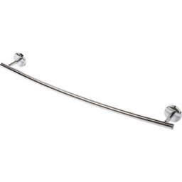 GoodHome Ormara Silver Effect Stainless Steel Wall-Mounted Towel Rail (W)67Cm
