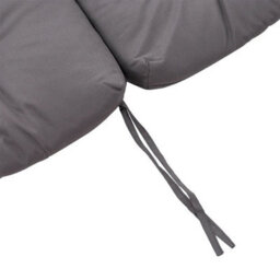 Dark Grey 125Cm Garden Chair Cushion - High Back Lounger Pad - thumbnail 3