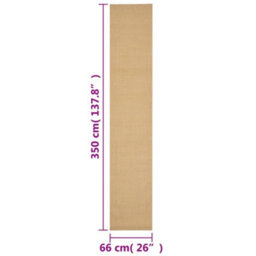 Vidaxl Rug Natural Sisal 66X350 Cm - thumbnail 7