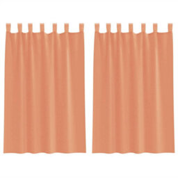 Walplus Voile Curtains With Loops 2 Pcs Terracotta 140X175 Cm - thumbnail 2