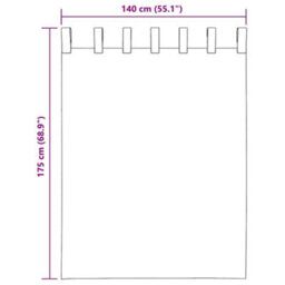 Walplus Voile Curtains With Loops 2 Pcs Terracotta 140X175 Cm - thumbnail 8