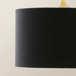 Valuelights Reni Black & Gold Drum Shade 3 Drop Bar Brushed Gold Diner Ceiling Pendant Light - thumbnail 4