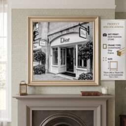 Home Luxe Interiors Dior Fashion Champagne Step Frame 70X70Cm Luxury Wall Art Home Decor - thumbnail 6
