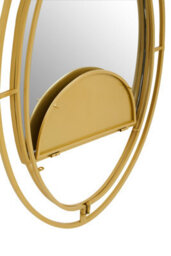 Orsina Avento Oval Shelved Gold Wall Mirror - thumbnail 5