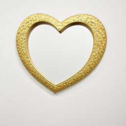 Deenz Heart Shape Wall Mirror - White Home Decor, 67X58Cm (Gold)