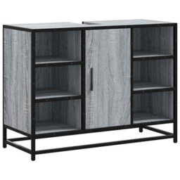 Berkfield Bathroom Sink Cabinet Grey Sonoma 80X33X60 Cm Engineered Wood - thumbnail 2