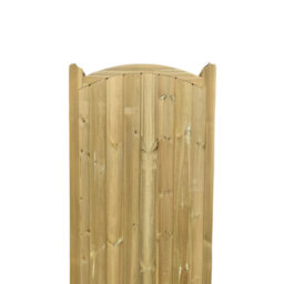 Burbage Iron Craft Drayta Bow Top Medium Single Wooden Timber Gate - Pressure Treated Scandinavian Redwood 750mm Wide X 1500mm High - thumbnail 2