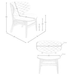 Angel Cerda Elegant Sand And Walnut Leatherette Armchair For Modern Interiors - thumbnail 7
