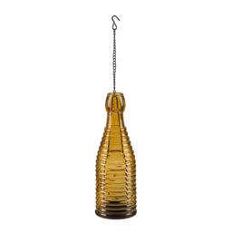 Premier Decorations Limited Cameo Brown Bottle Shape Glass & Metal Tea Light Holder - thumbnail 2