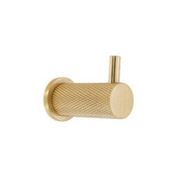 Spira Brass Jewel Knurlmond Coat Hook Satin Brass