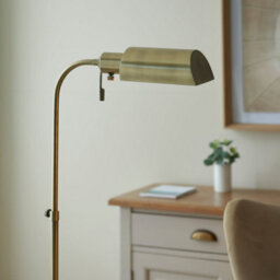 Loops Elegant 1400mm Adjustable Antique Brass Floor Lamp With Led E27 Compatibility - thumbnail 5