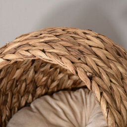 Pawhut Wicker Cat House, Raised Cat Bed With Cylindrical Base, 40 X 37 X 51 Cm - thumbnail 8