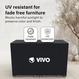 Vivo Garden Furniture Set Covers 125X63X74Cm Rattan Tear Resistant Oxford Fabric 420D - thumbnail 6