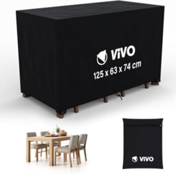 Vivo Garden Furniture Set Covers 125X63X74Cm Rattan Tear Resistant Oxford Fabric 420D - thumbnail 1