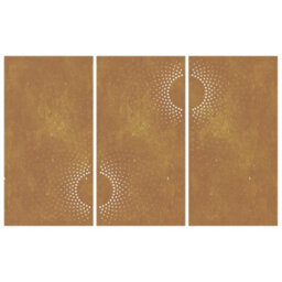 Vidaxl Garden Wall Decorations 3 Pcs 105X55 Cm Corten Steel Sun Design - thumbnail 4